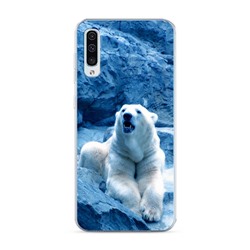 Силиконовый чехол Белый медведь на Samsung Galaxy A50
