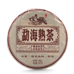 Чай китайский "Шу Пуэр Мэнхай", уезд Мэнхай,  2014 год, блин, 357 г