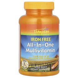Thompson Универсальные мультивитамины, без железа, 60 вегетарианских капсул