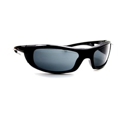 Мужские солнцезащитные очки спорт - 9821 Е3 черный глянец серый