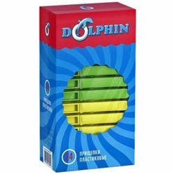 Прищепка бельевая пластмассовая DOLPHIN 24шт в уп. S-1472 (к.50)