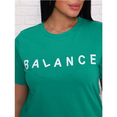 Баланс(зелёный) футболка женская