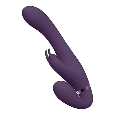 Вибромассажер Suki - безремневой страпон с функцией "мгновенного оргазма"- PUR