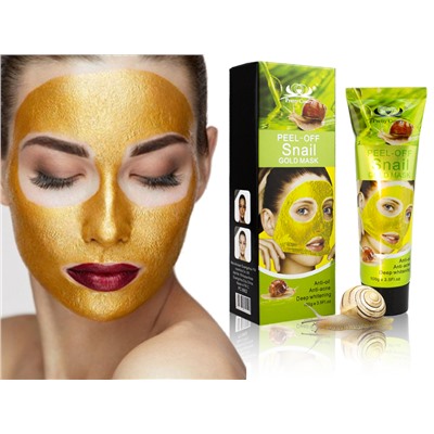 Золотая маска-пленка с Муцином улитки Pretty Cowry Snail Gold Mask 100гр