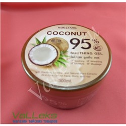 Смягчающий гель алое вера с кокосовым маслом и гиалуроновой кислотой для лица, тела и волос Kokliang Coconut 95% Soothing Gel, 300мл