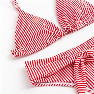Купальник женский раздельный MINAKU "Stripe", размер 42, цвет красный