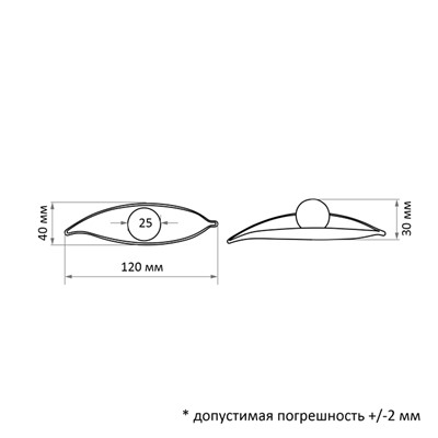 Ручка кнопка CAPPIO RK134 мебельная, цвет графит-золото