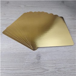 Подложки для кондитерских изделий Квадрат Золото/серебро 24х24 см 10 шт
