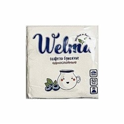 Бумфа Групп WELMA Салфетки бумажные однослойные, белые (50шт) 38