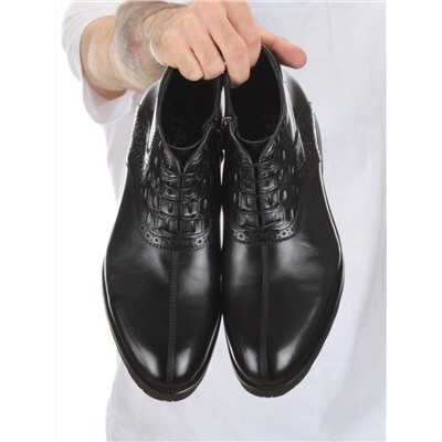 01-H9003-B86-SW3 BLACK Ботинки демисезонные мужские (натуральная кожа)