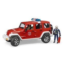 Bruder 02528 "Внедорожник Jeep Wrangler Unlimited Rubicon" Пожарная с фигуркой