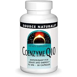 Source Natural Coenzyme Q10 Antioxidant Support 75 mg For Heart, Brain, Immunity, & Liver Support - 30 Capsules