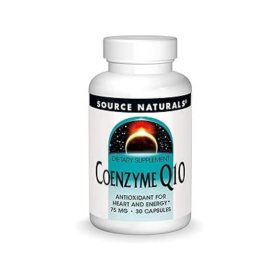 Source Natural Coenzyme Q10 Antioxidant Support 75 mg For Heart, Brain, Immunity, & Liver Support - 30 Capsules