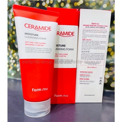 Пенка для умывания FarmStay Ceramide Moisture Cleansing Foam 180 мл (125)