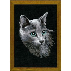 Набор для вышивания Риолис 764 Серый кот, 21*30 см
