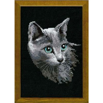 Набор для вышивания Риолис 764 Серый кот, 21*30 см