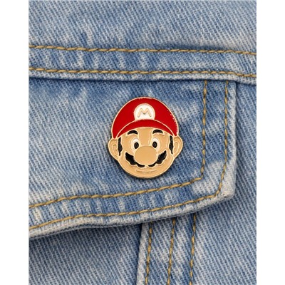 Металлический значок "Марио" 2*2,2 см