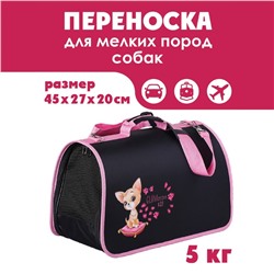 Сумка-переноска раскладная, каркасная Glamorous bag 45x27x20 см