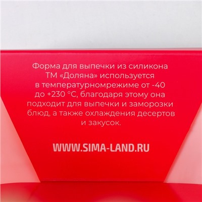 Форма силиконовая для выпечки Доляна «Круг», 25×5,5 см, внутр. d=23 см, цвет розовый