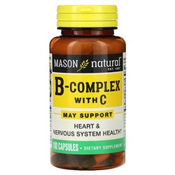 Mason Natural B-Комплекс с Витамином C - 100 капсул - Mason Natural