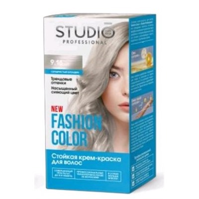 Студио "Fashion Color" Стойкая краска д/в тон 9.16 Серебрист.блонд 50/50/15мл.(6) /95627