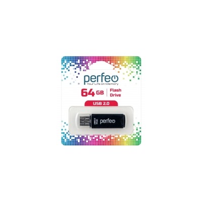 64Gb Perfeo C06 Black USB 2.0 (PF-C06B064)