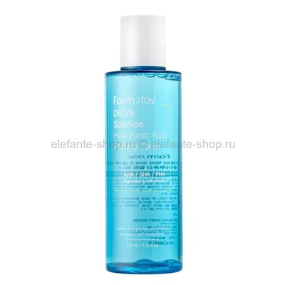 Тонер-пилинг FarmStay DR V8 Solution Hyaluronic Acid Peeling Toner 210ml (78)