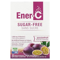 Ener-C Витамин C, Безсахарный напиток с пассифлорой - 1000 мг - 30 пакетиков по 5.07 г - Ener-C