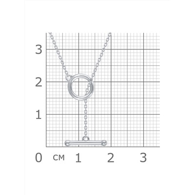 Колье родированное серебро 925*