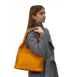 Женская сумка шоппер из натуральной кожи, цвет медовый