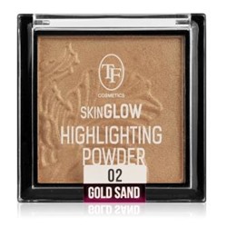 Triumpf CTC-09 Хайлайтер для лица SKIN GLOW Highlighting Powder, тон 02/золотой песок