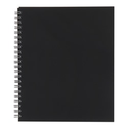 Тетрадь на гребне A5 96 листов в клетку "Чёрная", пластиковая обложка, блок офсет