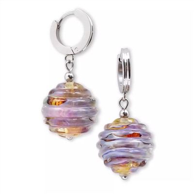 Серьги из муранского стекла LAVANDER GLOW LS3332