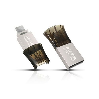 64Gb A-Data UC330, совместим с Android, OTG USB/microUSB (AUC330-64G-RBK)