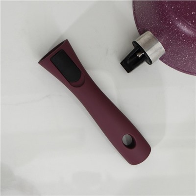 Ковш Trendy Style, 1,5 л, стеклянная крышка, съемная ручка, антипригарное покрытие, цвет фиолетовый