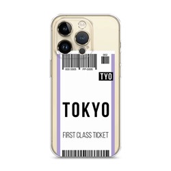 Силиконовый чехол Билет в Токио на iPhone 14 Pro
