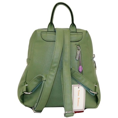 Рюкзак женский зеленая оливка клапан с бисером Velina Fabbiano* E 571330-60