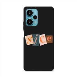 Матовый силиконовый чехол Stickers Nice на Poco F5