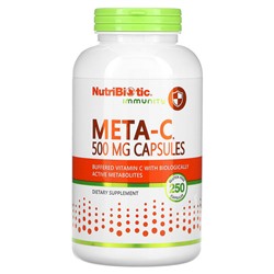 NutriBiotic Immunity, Мета-С, 500 мг, 250 безглютеновых капсул