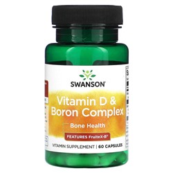 Swanson Комплекс витамина D и бора, 60 капсул