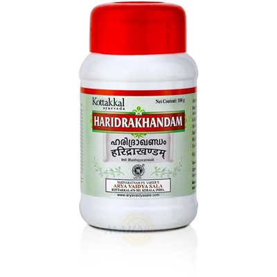 Харидракхандам, средство от аллергии, 100 г, производитель Коттаккал Аюрведа; Haridrakhandam, 100 g, Kottakkal Ayurveda