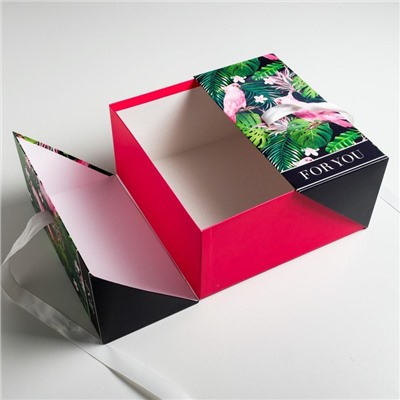 Коробка подарочная «Тропики», 29,5 × 29,5 × 14,5 см
