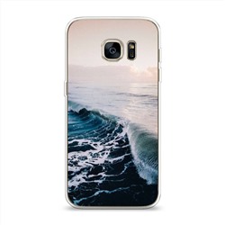 Силиконовый чехол Волны 2 на Samsung Galaxy S7