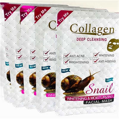 Листовая маска COLLAGEN Snail DEEP CLEANSING