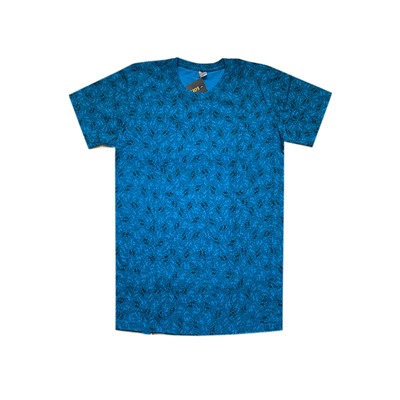 футболка сине-голубая молния