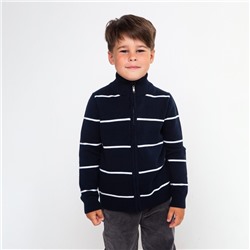 Джемпер для мальчика, цвет тёмно-синий/белый принт микс, рост 92 см (2 года)
