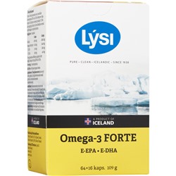 LYSI Omega-3 Extra Strong 64+  витамины 16 капсул
