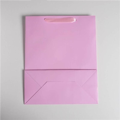Пакет подарочный «Розовый», 26 х 32 х 12  см