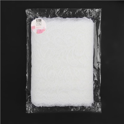 Кружевная эластичная ткань, 230 мм × 23 ± 1 м, цвет белый