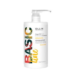 OLLIN BASIC LINE Кондиционер для сияния и блеска с аргановым маслом 750мл/ Argan Oil Shine & Brilli